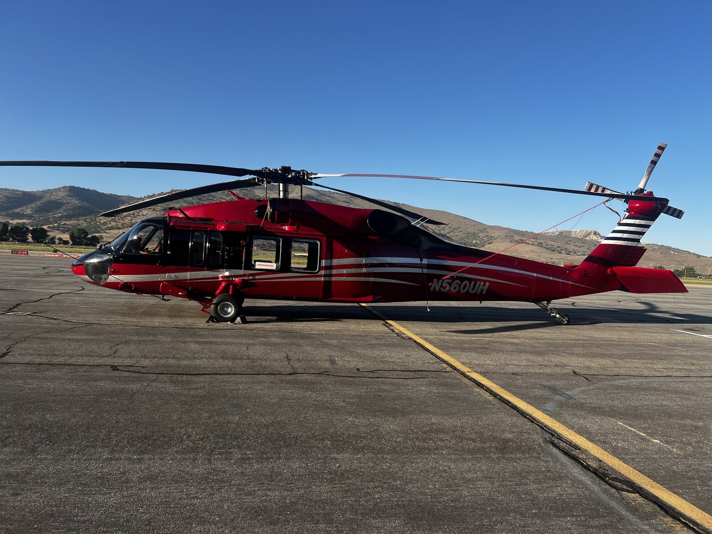 Seaview Aviation UH-60 — side view on ramp